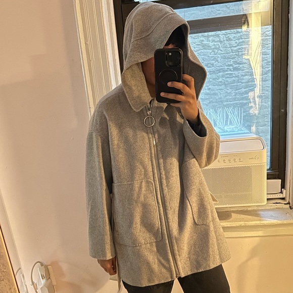 Jucy Judy cashmere wool cashmere silk coat jacket oversized boxy Korea designer - Picture 3 of 17